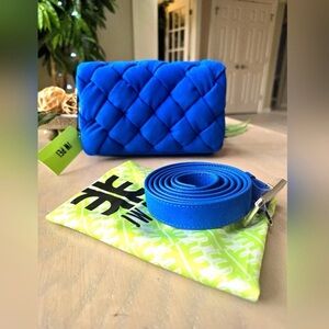 🎄JW Pei Maze Blue Vegan Leather Suede Crossbody Bag NWT